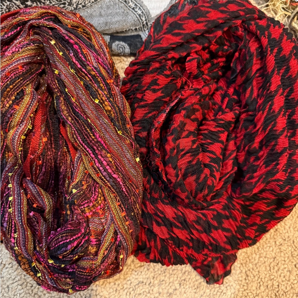 Multicolor Patterned Scarves Set Of 17 - image 5